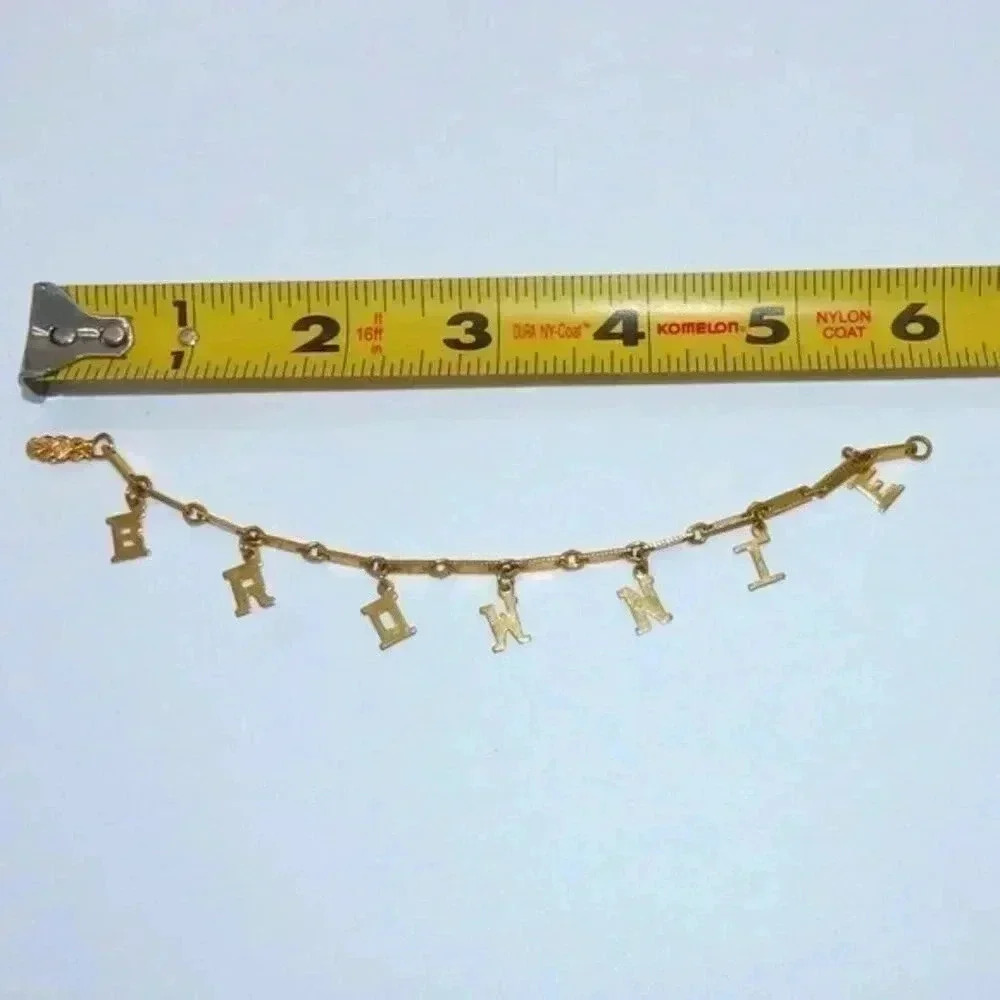 Vintage BROWNIE Girl Scout bracelet with dangles letters